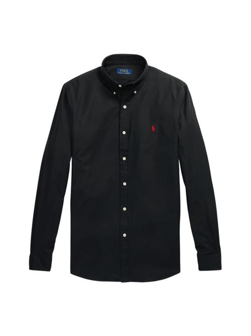 Camicia da uomo in  popelin stretch, colore black POLO RALPH LAUREN | 710928254006